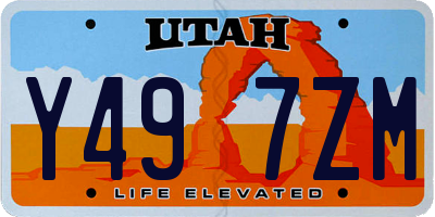 UT license plate Y497ZM