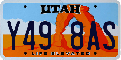 UT license plate Y498AS
