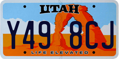 UT license plate Y498CJ