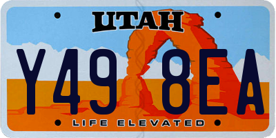 UT license plate Y498EA