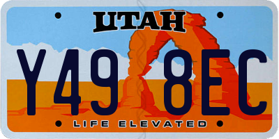 UT license plate Y498EC