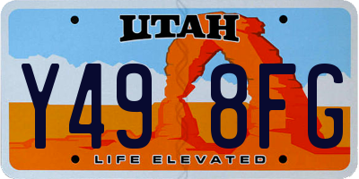 UT license plate Y498FG