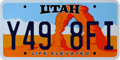UT license plate Y498FI