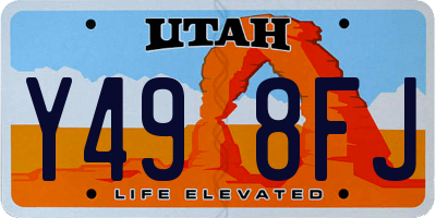 UT license plate Y498FJ