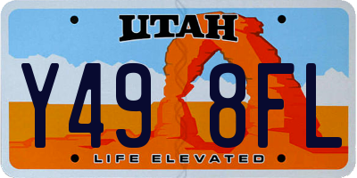 UT license plate Y498FL