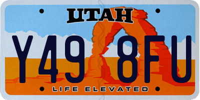 UT license plate Y498FU