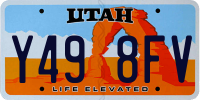 UT license plate Y498FV