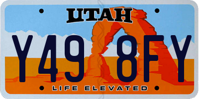 UT license plate Y498FY