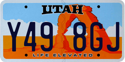 UT license plate Y498GJ