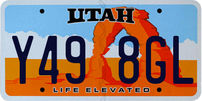 UT license plate Y498GL