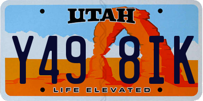UT license plate Y498IK