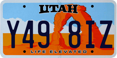 UT license plate Y498IZ