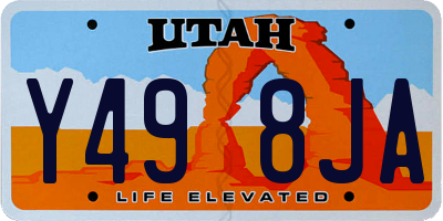 UT license plate Y498JA