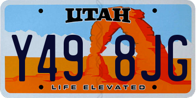 UT license plate Y498JG