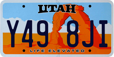 UT license plate Y498JI
