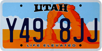 UT license plate Y498JJ