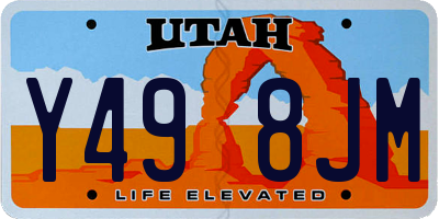 UT license plate Y498JM