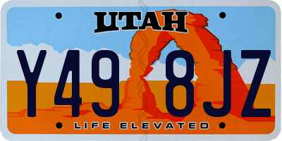 UT license plate Y498JZ