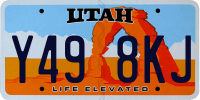 UT license plate Y498KJ