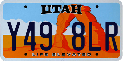 UT license plate Y498LR