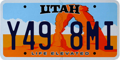 UT license plate Y498MI