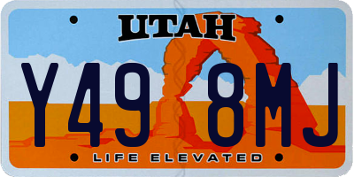 UT license plate Y498MJ