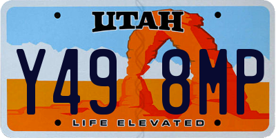 UT license plate Y498MP