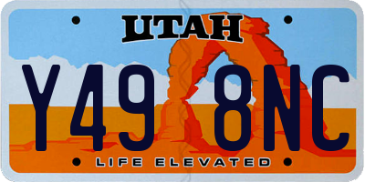 UT license plate Y498NC