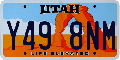 UT license plate Y498NM
