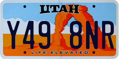 UT license plate Y498NR