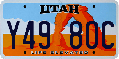 UT license plate Y498OC