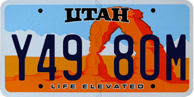 UT license plate Y498OM
