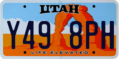 UT license plate Y498PH