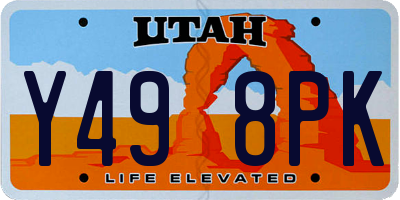 UT license plate Y498PK