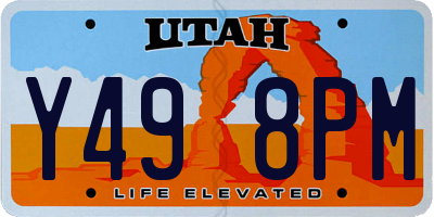 UT license plate Y498PM