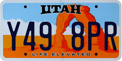 UT license plate Y498PR