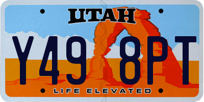 UT license plate Y498PT