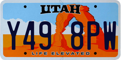 UT license plate Y498PW