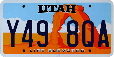 UT license plate Y498QA