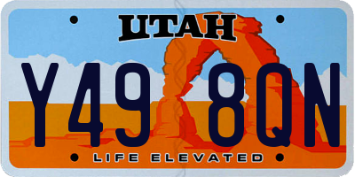 UT license plate Y498QN