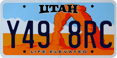 UT license plate Y498RC