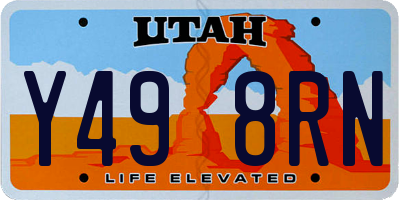 UT license plate Y498RN