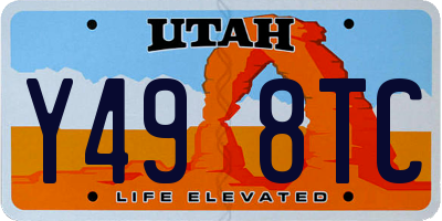 UT license plate Y498TC