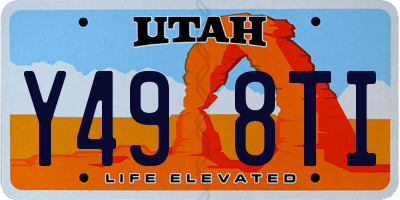 UT license plate Y498TI