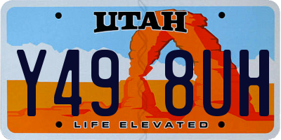 UT license plate Y498UH