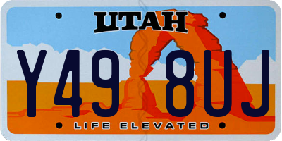 UT license plate Y498UJ