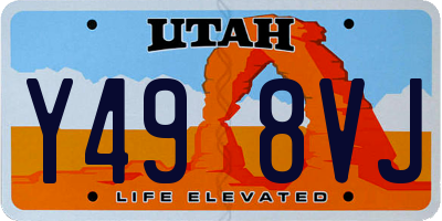 UT license plate Y498VJ