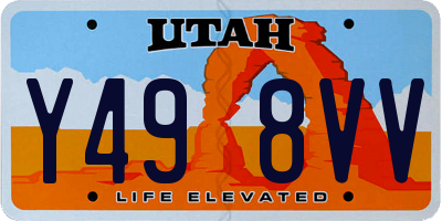 UT license plate Y498VV