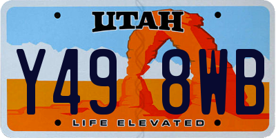 UT license plate Y498WB