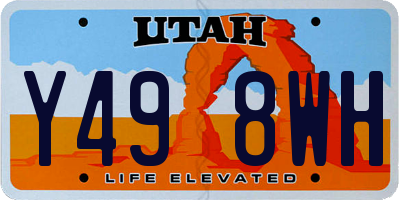 UT license plate Y498WH
